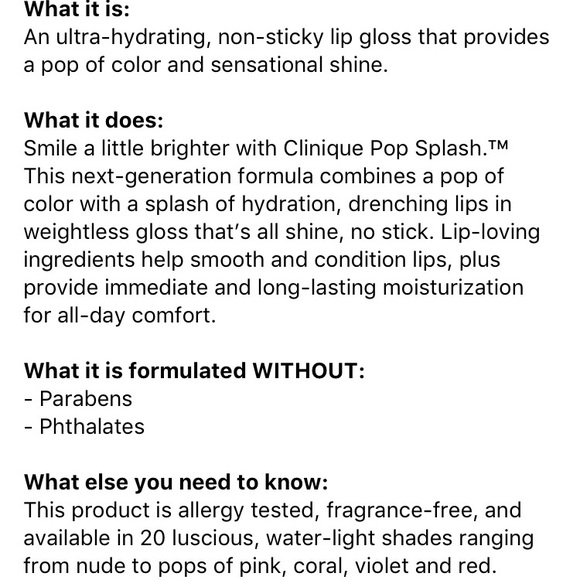 CLINIQUE Pop Splash Lip Gloss 👄 - Picture 7 of 7